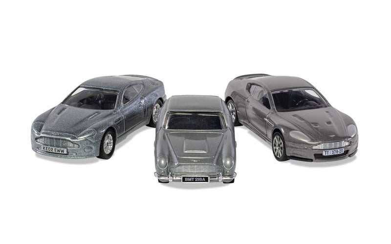 Corgi Diecast Model Cars - TY99284 James Bond Aston Martin Collection - Fit The Box Pre-Built Model Vehicles Toy, Classic Metal Die Cast Collectible, Auto Toys Models for Adults - Silver - Image 2